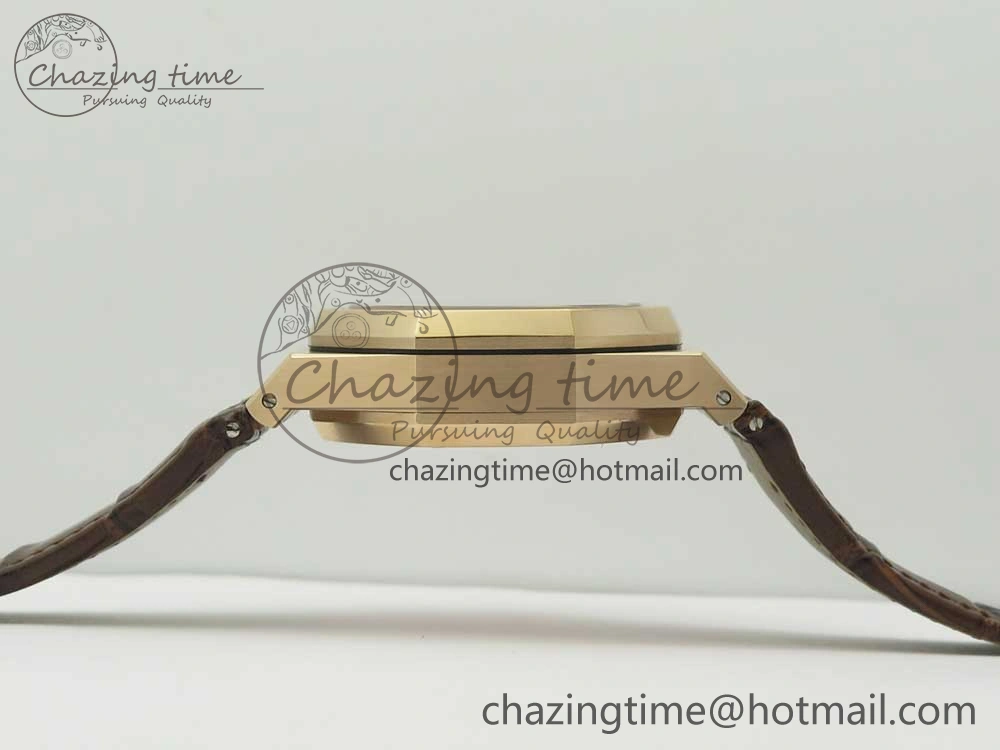 Royal Oak Chrono 26331ST RG OMF 1:1 Best Edition White dial on Brown Leather Strap A7750(Free Rubber Strap) UrbanChic 4885