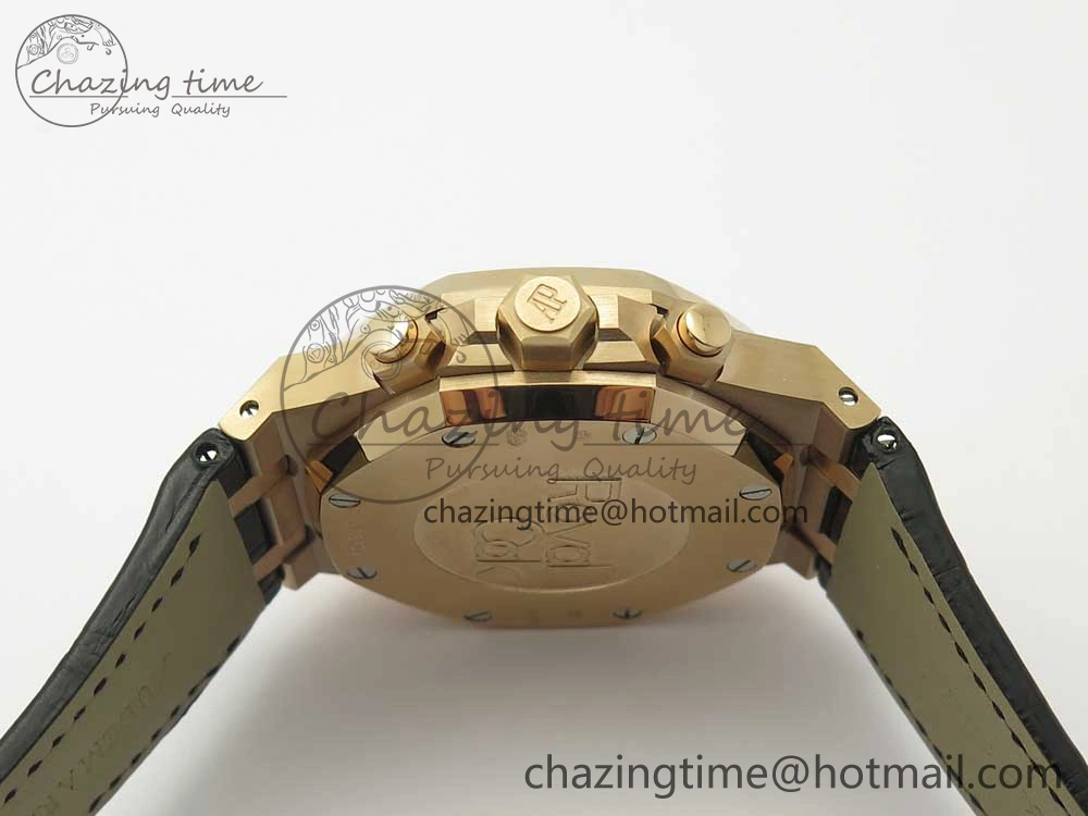 Royal Oak Chrono 26331ST RG OMF 1:1 Best Edition White dial on Brown Leather Strap A7750(Free Rubber Strap) UrbanChic 4885