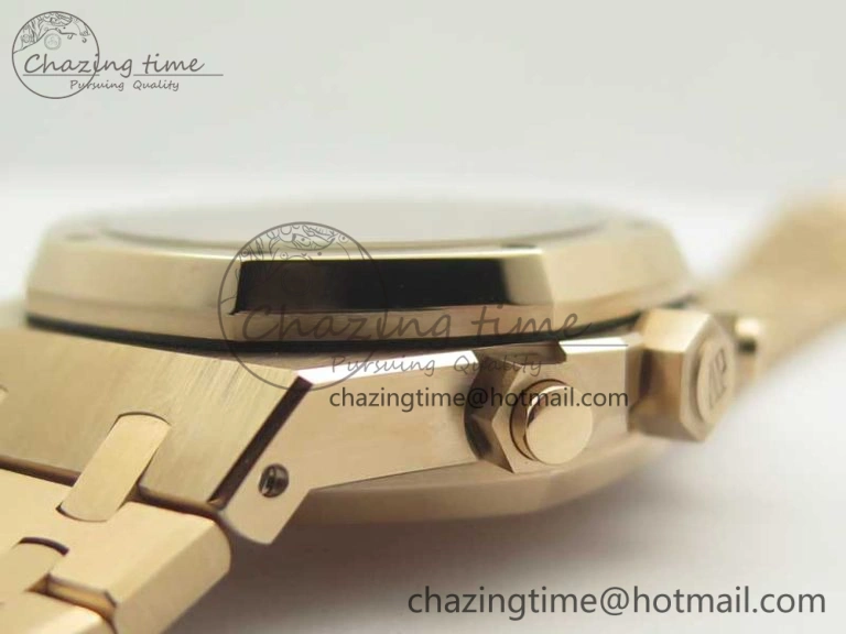 Lightweight Royal Oak Chrono 26331ST RG OMF 1:1 Best Edition White Gold Dial on SS Bracelet A 4910