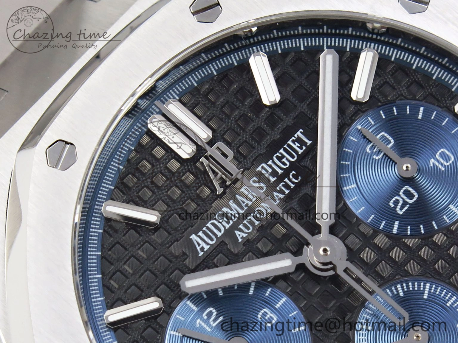 Royal Oak Chrono 26331ST SS IPF 1:1 Best Edition Black Dial Blue Subdial on SS Bracelet A MoistureWicking 4554