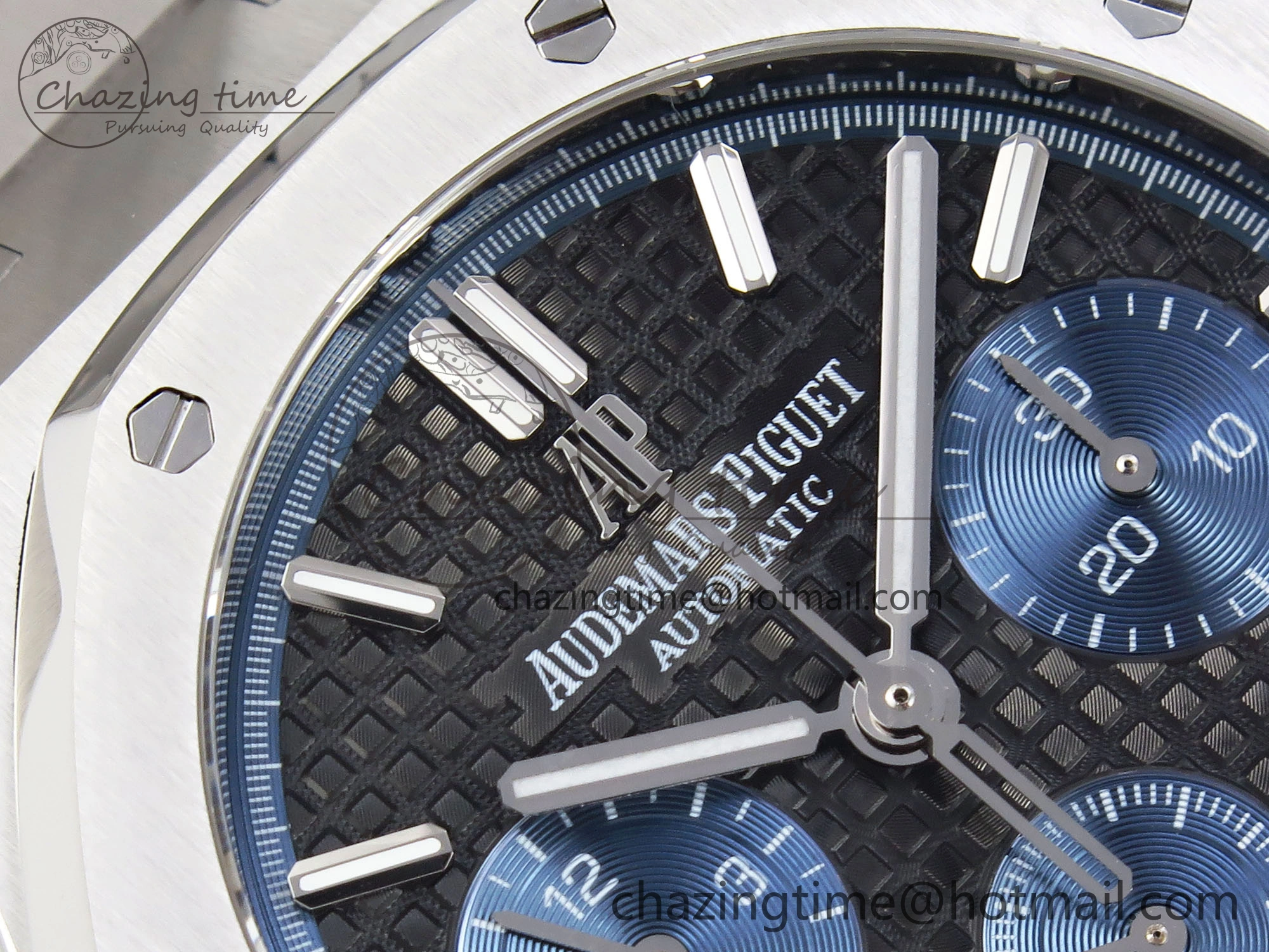 Royal Oak Chrono 26331ST SS IPF 1:1 Best Edition Black Dial Blue Subdial on SS Bracelet A MoistureWicking 4554