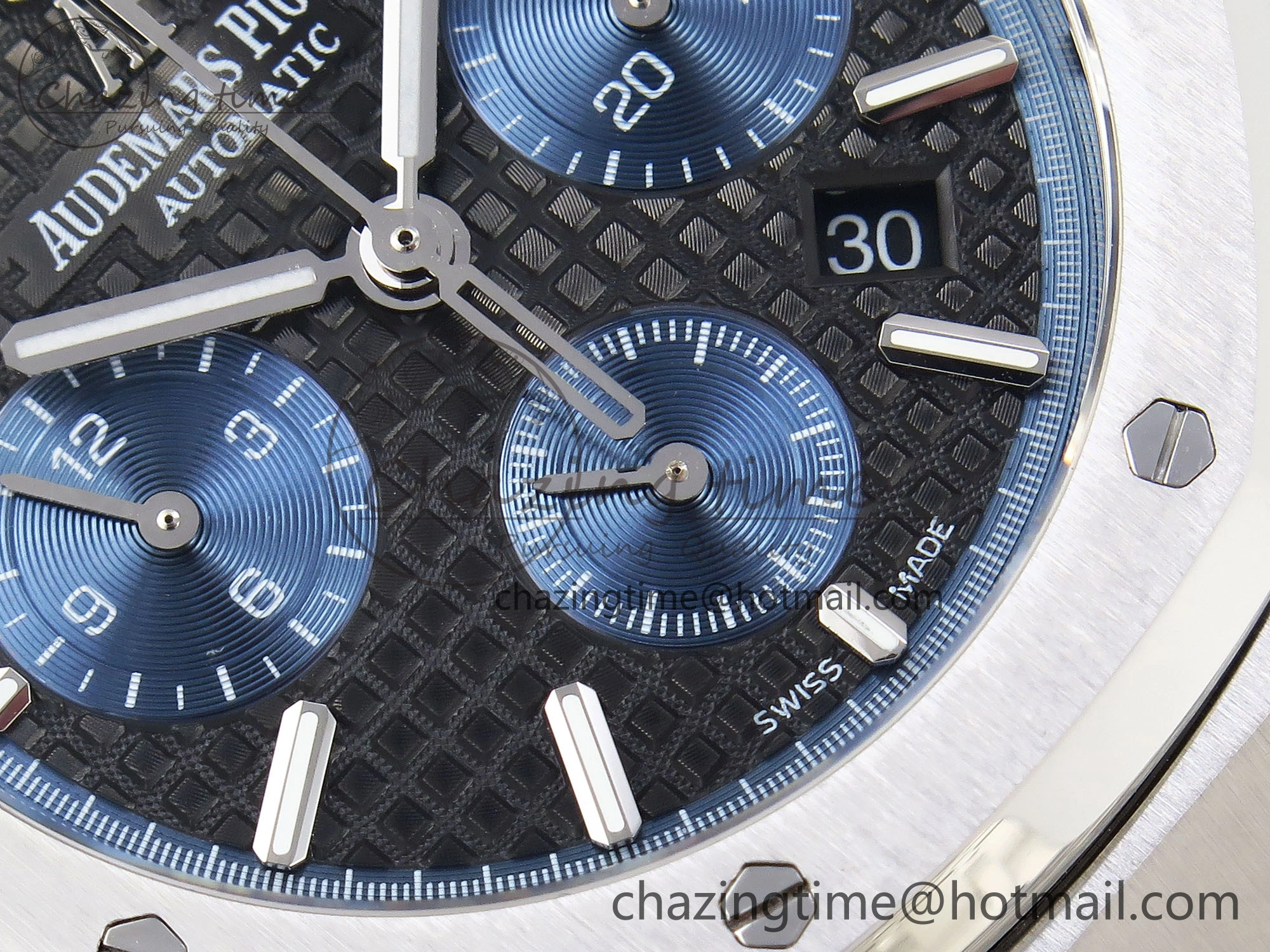 Royal Oak Chrono 26331ST SS IPF 1:1 Best Edition Black Dial Blue Subdial on SS Bracelet A MoistureWicking 4554
