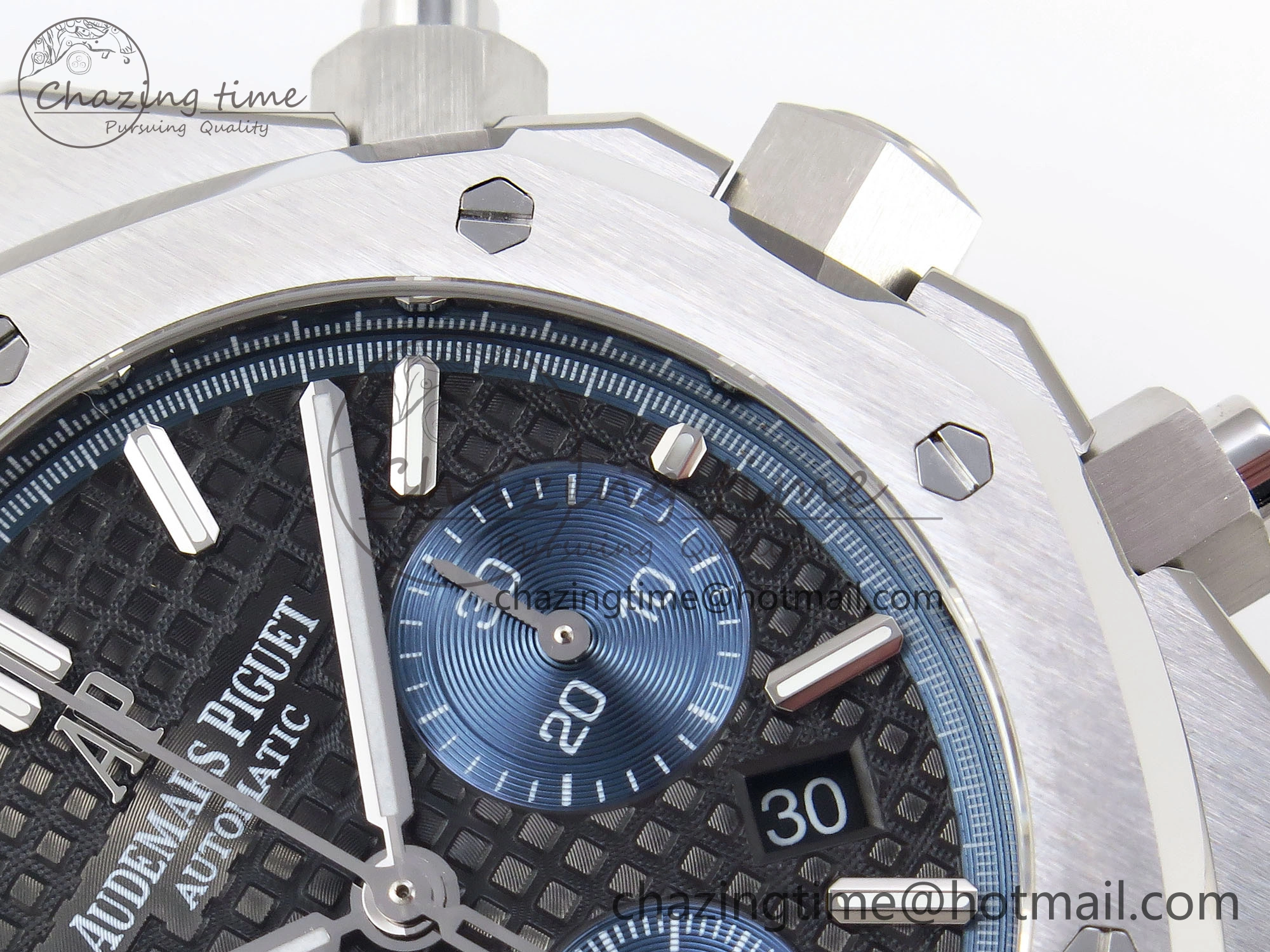 Royal Oak Chrono 26331ST SS IPF 1:1 Best Edition Black Dial Blue Subdial on SS Bracelet A MoistureWicking 4554