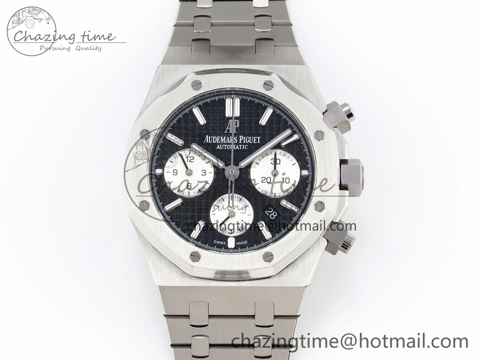 Royal Oak Chrono 26331ST SS IPF 1:1 Best Edition Black Dial White Subdial on SS Bracelet A Comfortable 4551