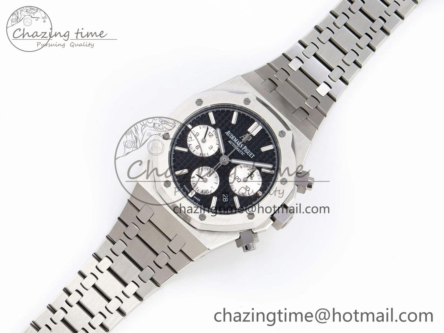 Royal Oak Chrono 26331ST SS IPF 1:1 Best Edition Black Dial White Subdial on SS Bracelet A Comfortable 4551