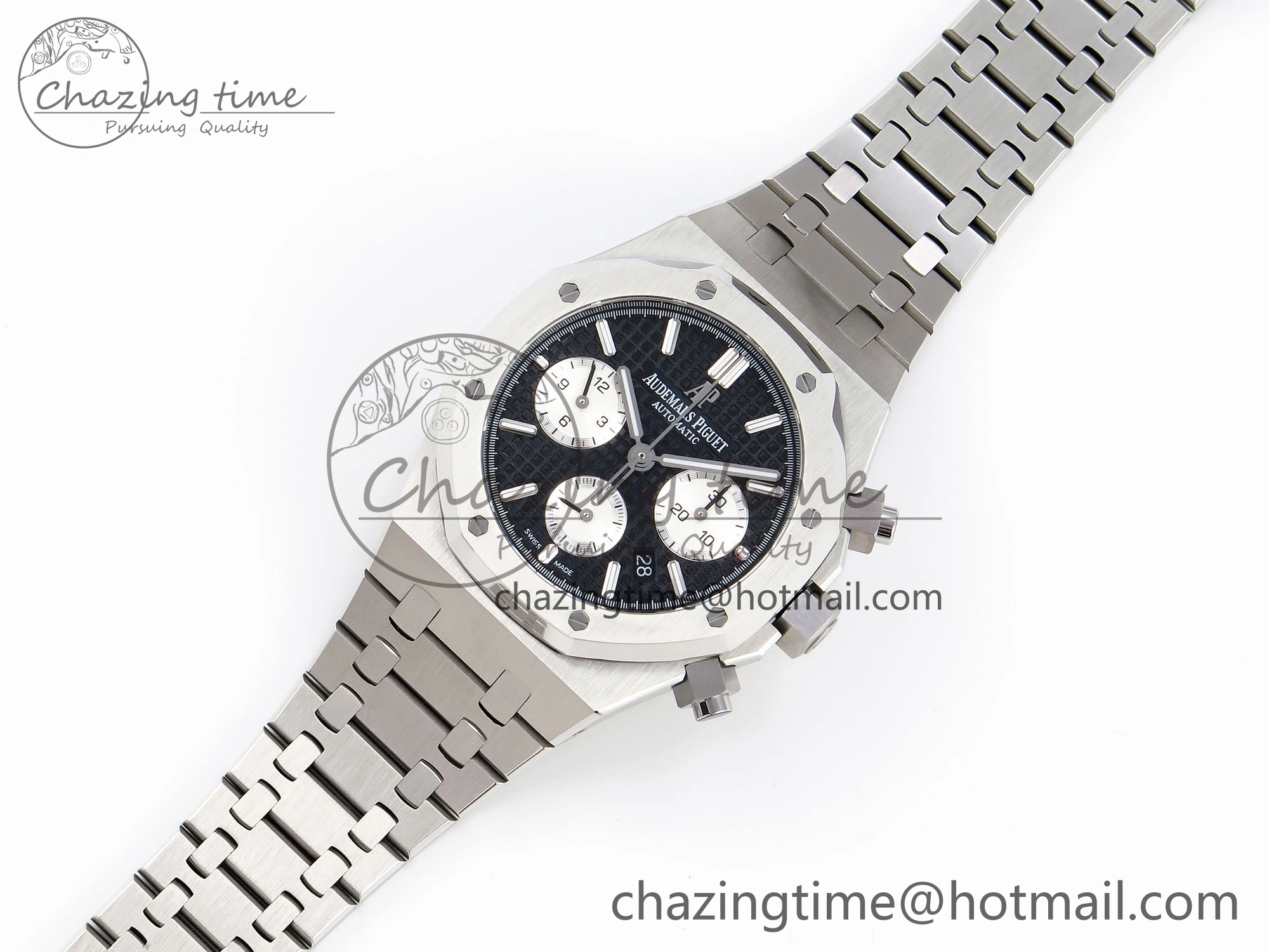 Royal Oak Chrono 26331ST SS IPF 1:1 Best Edition Black Dial White Subdial on SS Bracelet A Comfortable 4551