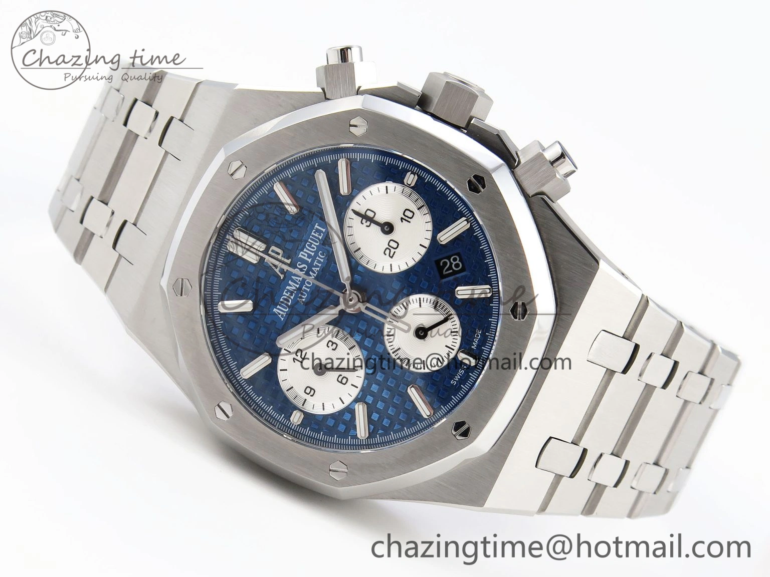 Royal Oak Chrono 26331ST SS IPF 1:1 Best Edition Blue Dial White Subdial on SS Bracelet A Breathable 4550