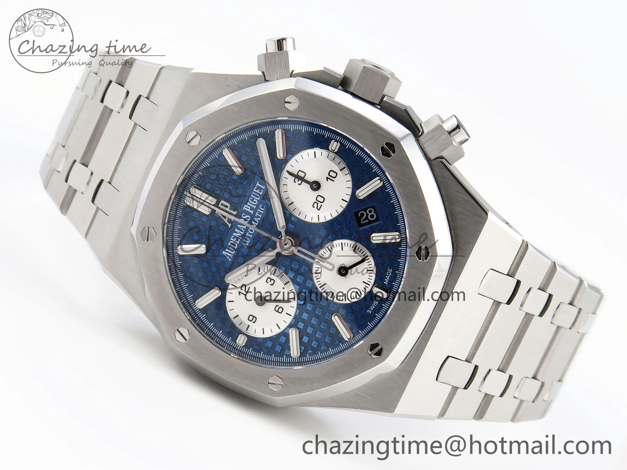 Royal Oak Chrono 26331ST SS IPF 1:1 Best Edition Blue Dial White Subdial on SS Bracelet A Breathable 4550