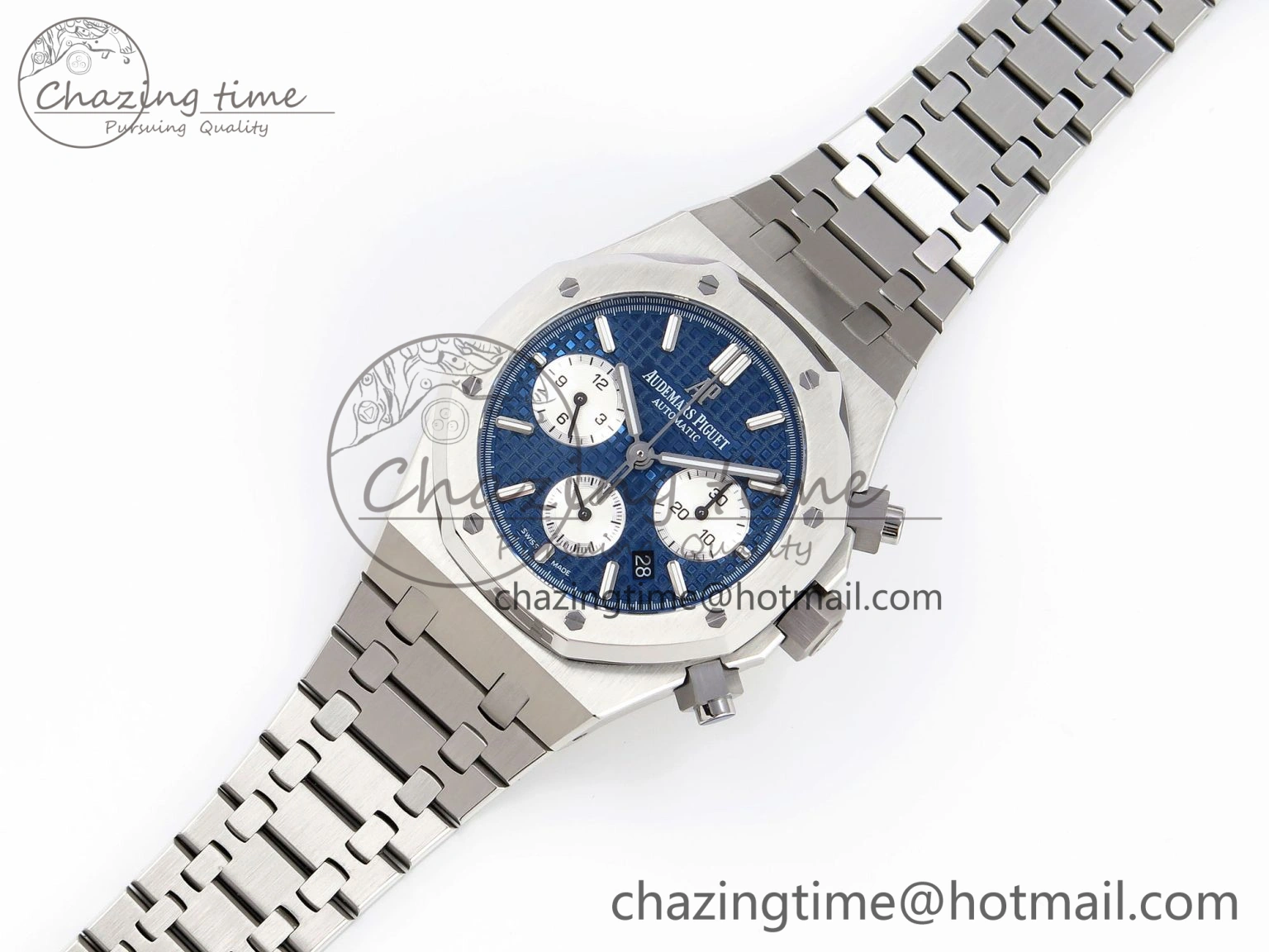 Royal Oak Chrono 26331ST SS IPF 1:1 Best Edition Blue Dial White Subdial on SS Bracelet A Breathable 4550