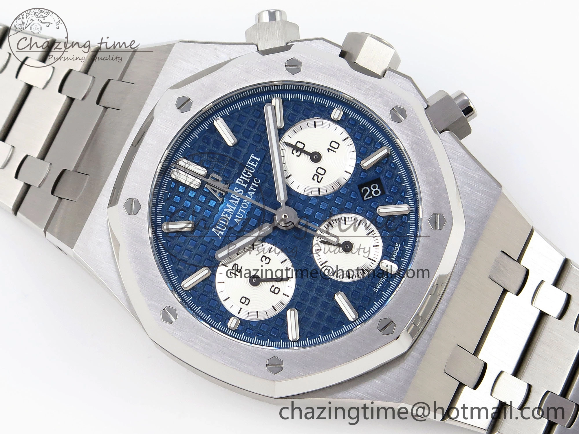 Royal Oak Chrono 26331ST SS IPF 1:1 Best Edition Blue Dial White Subdial on SS Bracelet A Breathable 4550