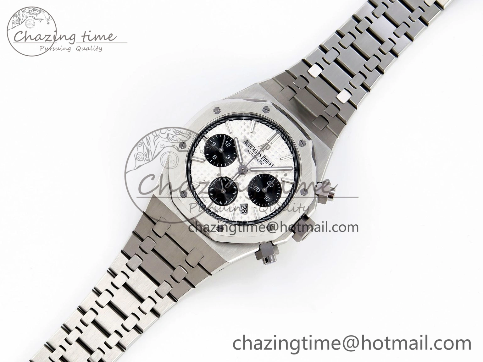 Compact Royal Oak Chrono 26331ST SS IPF 1:1 Best Edition White Dial Black Subdial on SS Bracelet A 4552