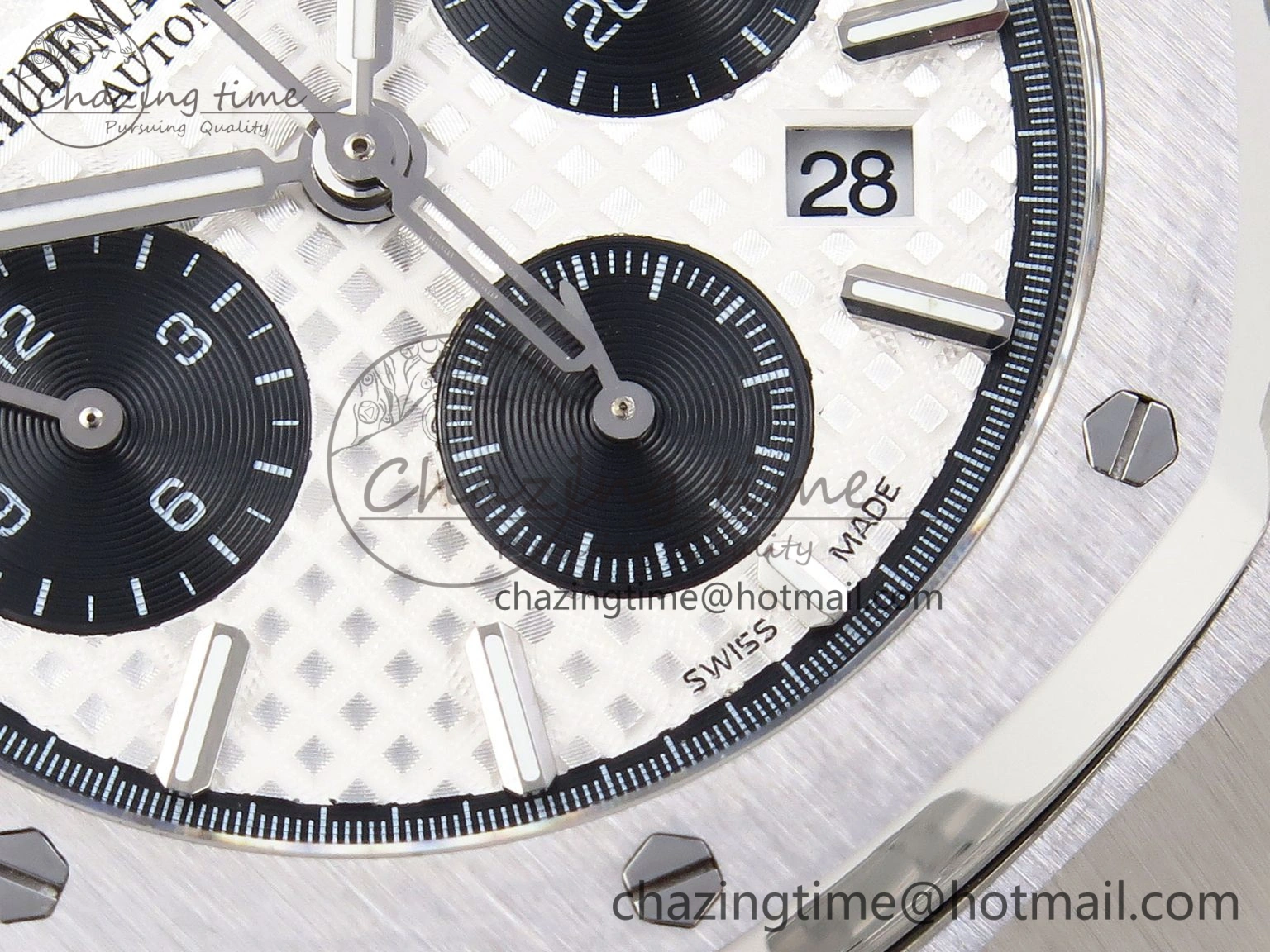 Compact Royal Oak Chrono 26331ST SS IPF 1:1 Best Edition White Dial Black Subdial on SS Bracelet A 4552