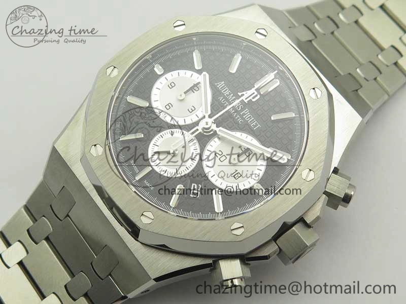 Royal Oak Chrono 26331ST SS OMF 1:1 Best Edition Black White Dial on SS Bracelet A Lightweight 4927