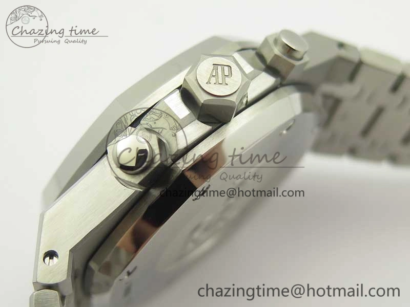 Royal Oak Chrono 26331ST SS OMF 1:1 Best Edition Black White Dial on SS Bracelet A Lightweight 4927