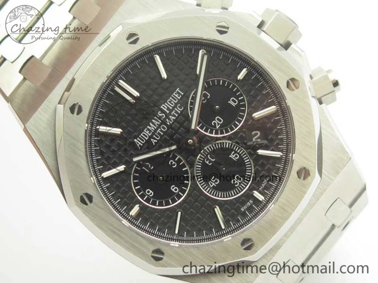 Royal Oak Chrono 26331ST SS OMF 1:1 Best Edition Black White Dial on SS Bracelet A Breathable 4913