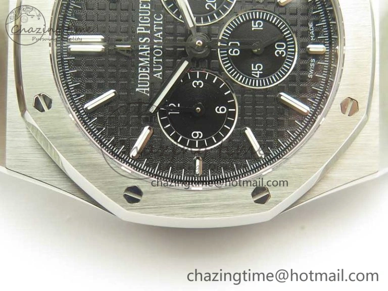 Royal Oak Chrono 26331ST SS OMF 1:1 Best Edition Black White Dial on SS Bracelet A Breathable 4913