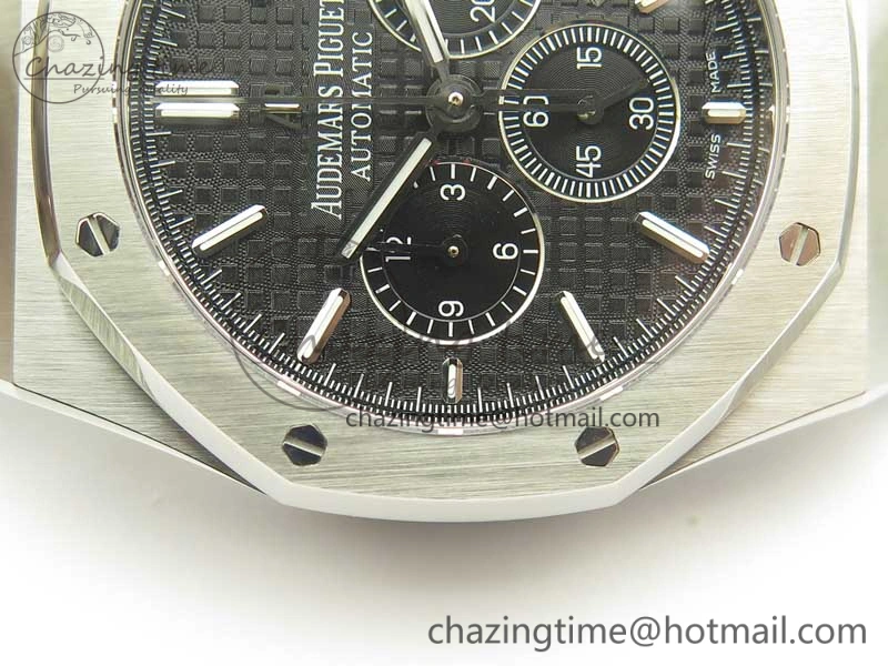 Royal Oak Chrono 26331ST SS OMF 1:1 Best Edition Black White Dial on SS Bracelet A Breathable 4913