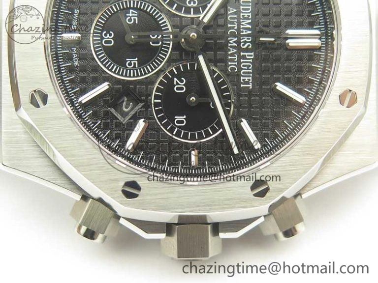 Royal Oak Chrono 26331ST SS OMF 1:1 Best Edition Black White Dial on SS Bracelet A Breathable 4913