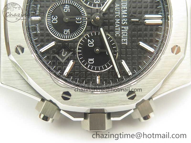 Royal Oak Chrono 26331ST SS OMF 1:1 Best Edition Black White Dial on SS Bracelet A Breathable 4913