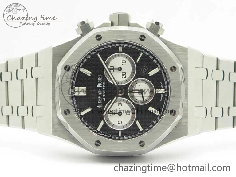 Royal Oak Chrono 26331ST SS OMF 1:1 Best Edition Black White Dial on SS Bracelet A Lightweight 4927