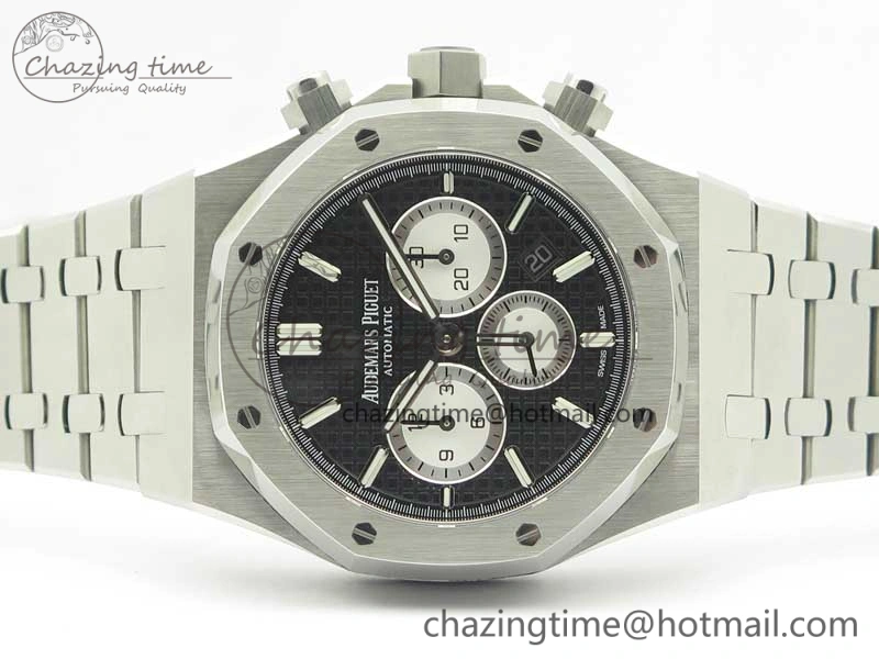 Royal Oak Chrono 26331ST SS OMF 1:1 Best Edition Black White Dial on SS Bracelet A Lightweight 4927