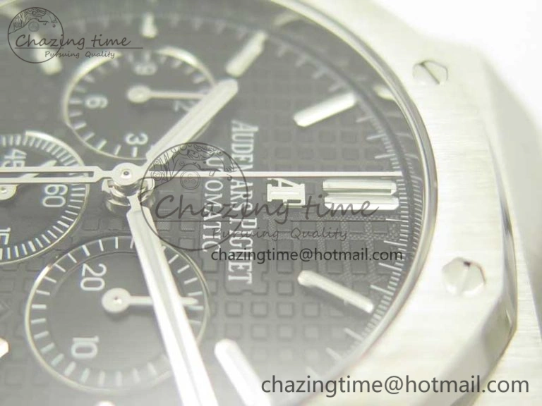 Royal Oak Chrono 26331ST SS OMF 1:1 Best Edition Black White Dial on SS Bracelet A Breathable 4913