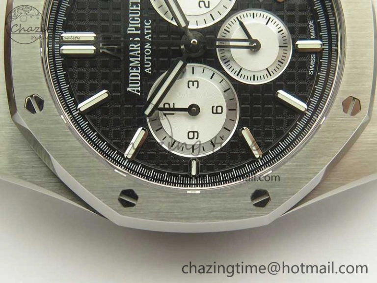 Royal Oak Chrono 26331ST SS OMF 1:1 Best Edition Black White Dial on SS Bracelet A Lightweight 4927