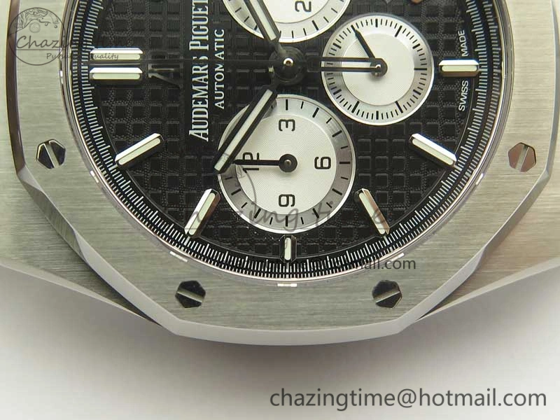 Royal Oak Chrono 26331ST SS OMF 1:1 Best Edition Black White Dial on SS Bracelet A Lightweight 4927