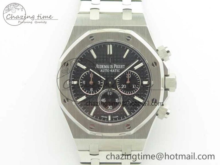 Royal Oak Chrono 26331ST SS OMF 1:1 Best Edition Black White Dial on SS Bracelet A Breathable 4913