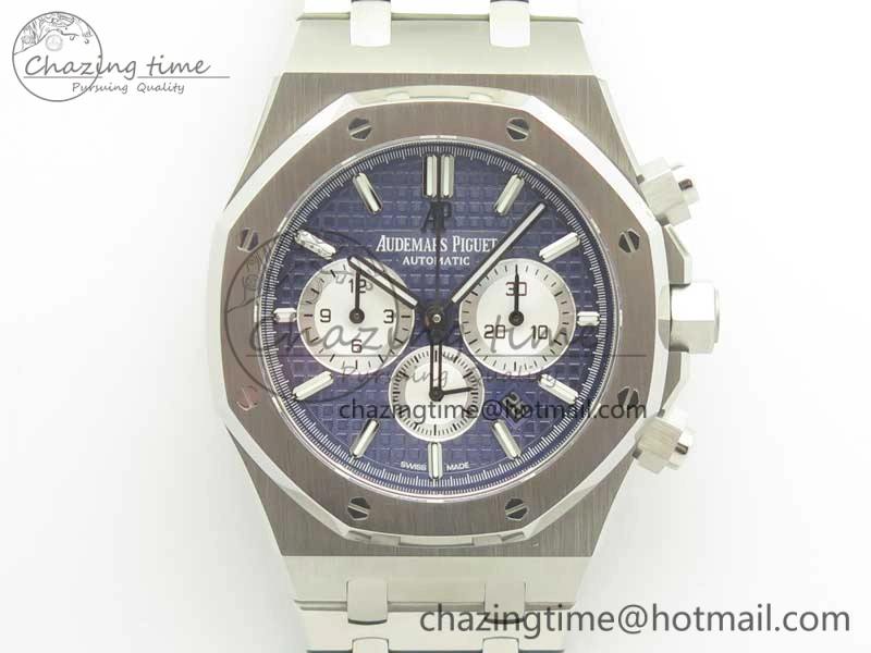 Royal Oak Chrono 26331ST SS OMF 1:1 Best Edition Blue White Dial on SS Bracelet A TimelessDesign 4922