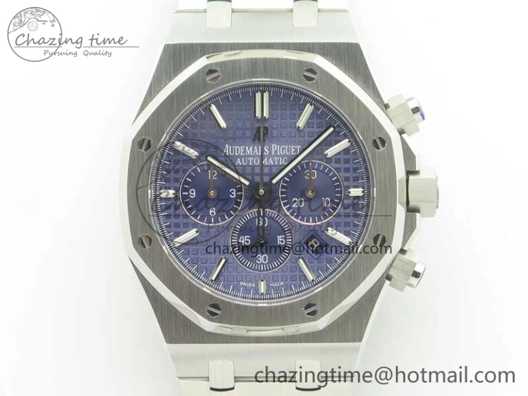 Royal Oak Chrono 26331ST SS OMF 1:1 Best Edition Blue White Dial on SS Bracelet A Durable 4912