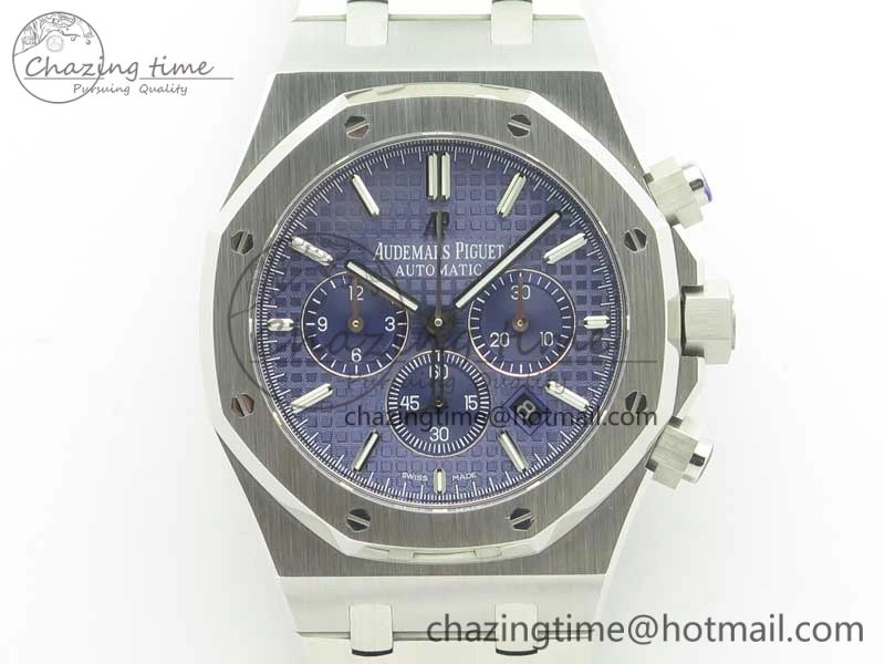 Royal Oak Chrono 26331ST SS OMF 1:1 Best Edition Blue White Dial on SS Bracelet A Durable 4912