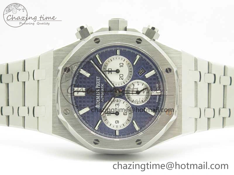 Royal Oak Chrono 26331ST SS OMF 1:1 Best Edition Blue White Dial on SS Bracelet A TimelessDesign 4922