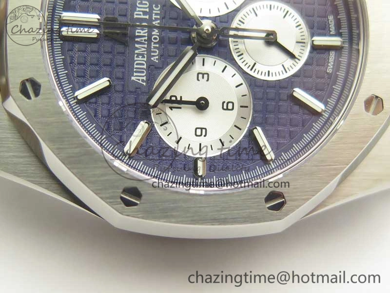 Royal Oak Chrono 26331ST SS OMF 1:1 Best Edition Blue White Dial on SS Bracelet A TimelessDesign 4922