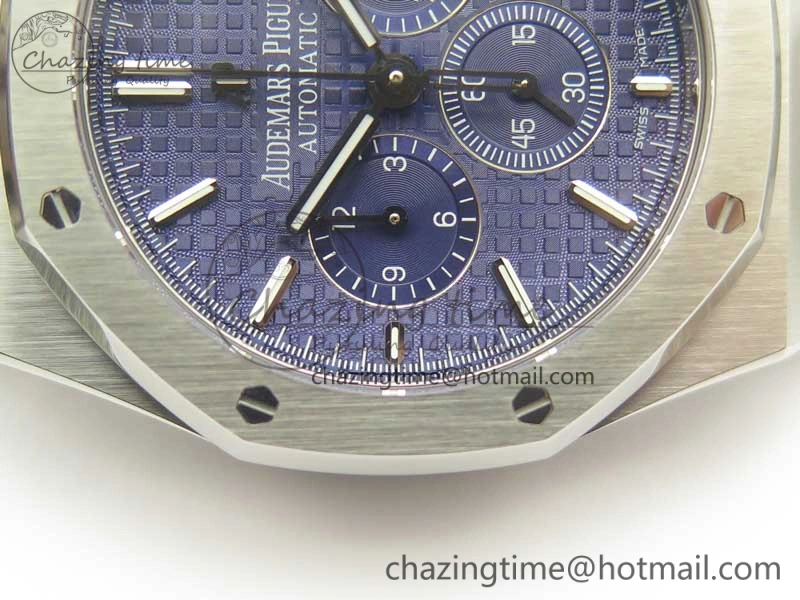 Royal Oak Chrono 26331ST SS OMF 1:1 Best Edition Blue White Dial on SS Bracelet A Durable 4912