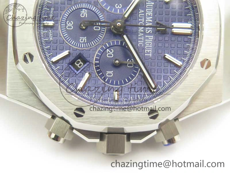 Royal Oak Chrono 26331ST SS OMF 1:1 Best Edition Blue White Dial on SS Bracelet A Durable 4912