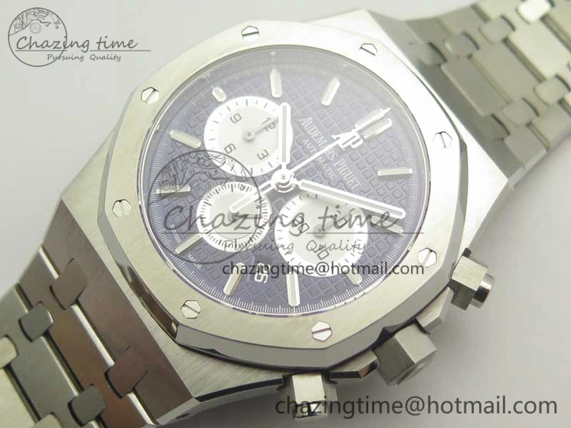 Royal Oak Chrono 26331ST SS OMF 1:1 Best Edition Blue White Dial on SS Bracelet A TimelessDesign 4922