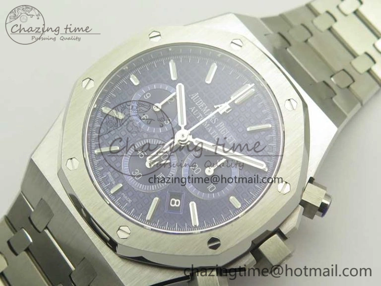 Royal Oak Chrono 26331ST SS OMF 1:1 Best Edition Blue White Dial on SS Bracelet A Durable 4912