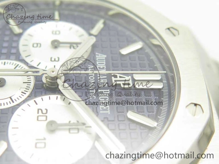 Royal Oak Chrono 26331ST SS OMF 1:1 Best Edition Blue White Dial on SS Bracelet A TimelessDesign 4922