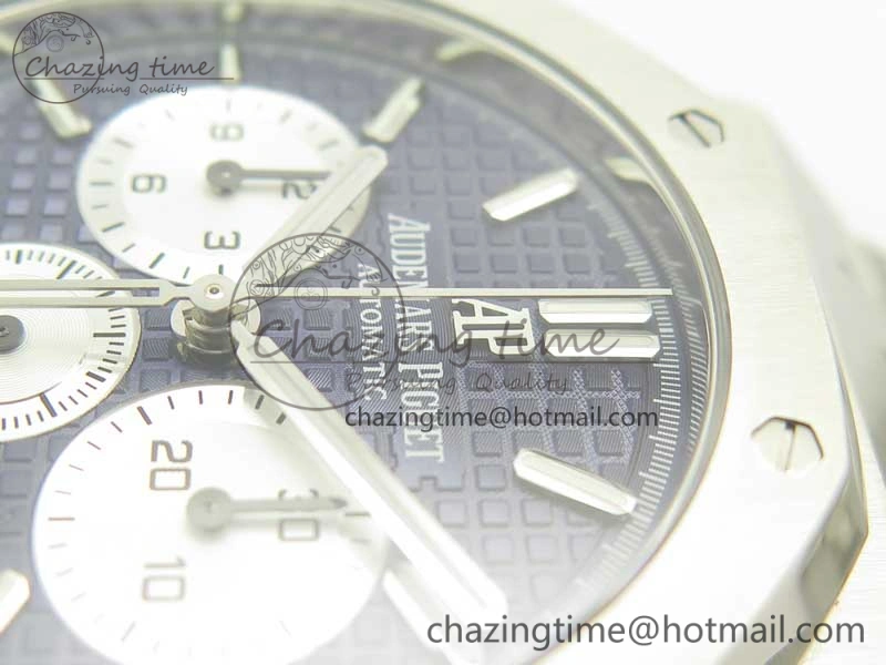 Royal Oak Chrono 26331ST SS OMF 1:1 Best Edition Blue White Dial on SS Bracelet A TimelessDesign 4922