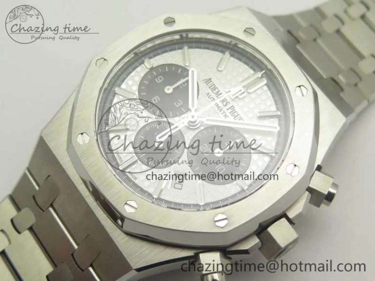 StreetReady Royal Oak Chrono 26331ST SS OMF 1:1 Best Edition White Black Dial on SS Bracelet A 4921