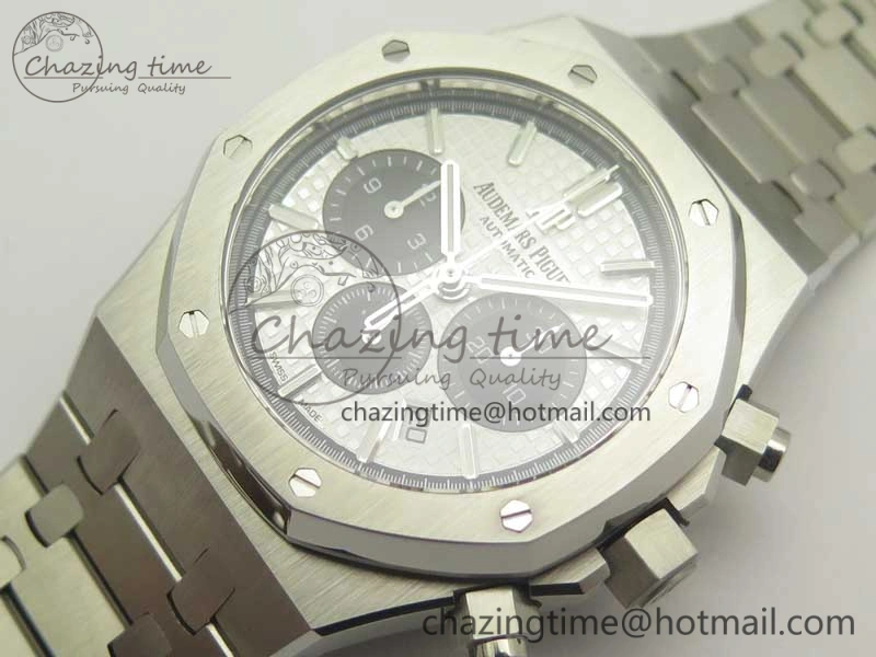 StreetReady Royal Oak Chrono 26331ST SS OMF 1:1 Best Edition White Black Dial on SS Bracelet A 4921