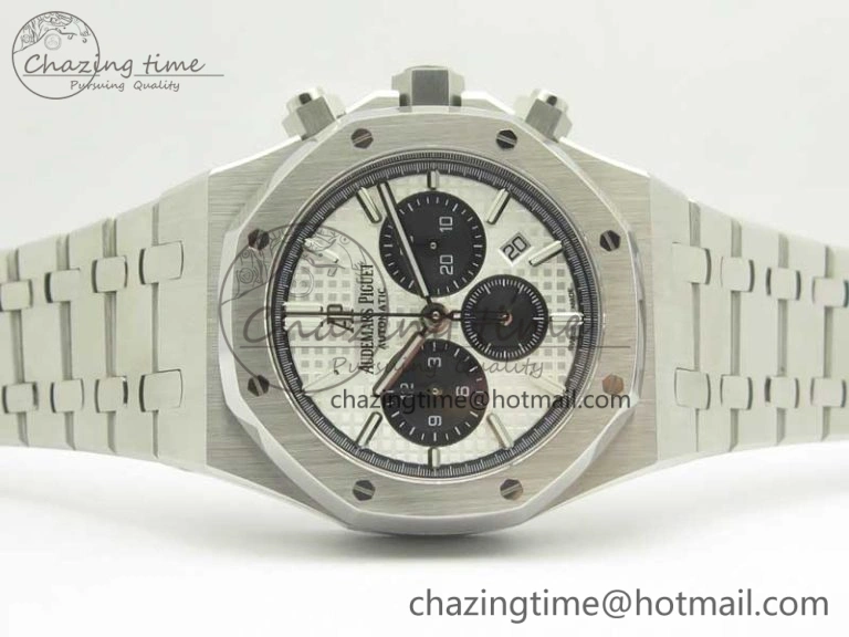 StreetReady Royal Oak Chrono 26331ST SS OMF 1:1 Best Edition White Black Dial on SS Bracelet A 4921