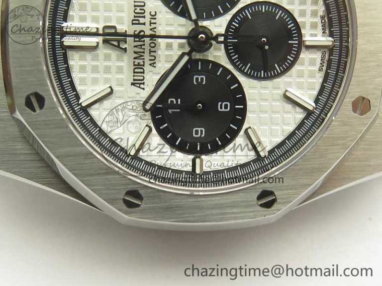 StreetReady Royal Oak Chrono 26331ST SS OMF 1:1 Best Edition White Black Dial on SS Bracelet A 4921