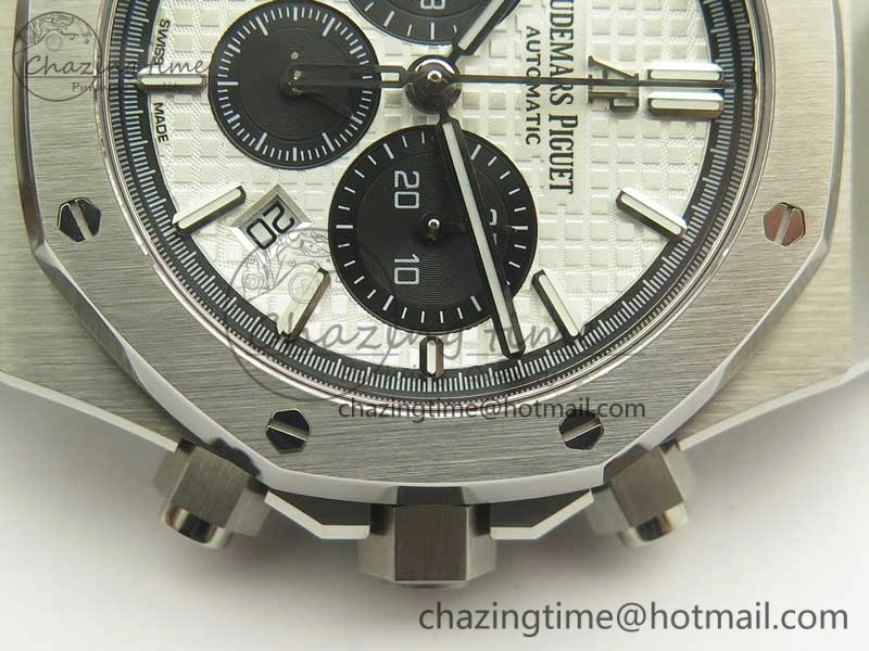 StreetReady Royal Oak Chrono 26331ST SS OMF 1:1 Best Edition White Black Dial on SS Bracelet A 4921