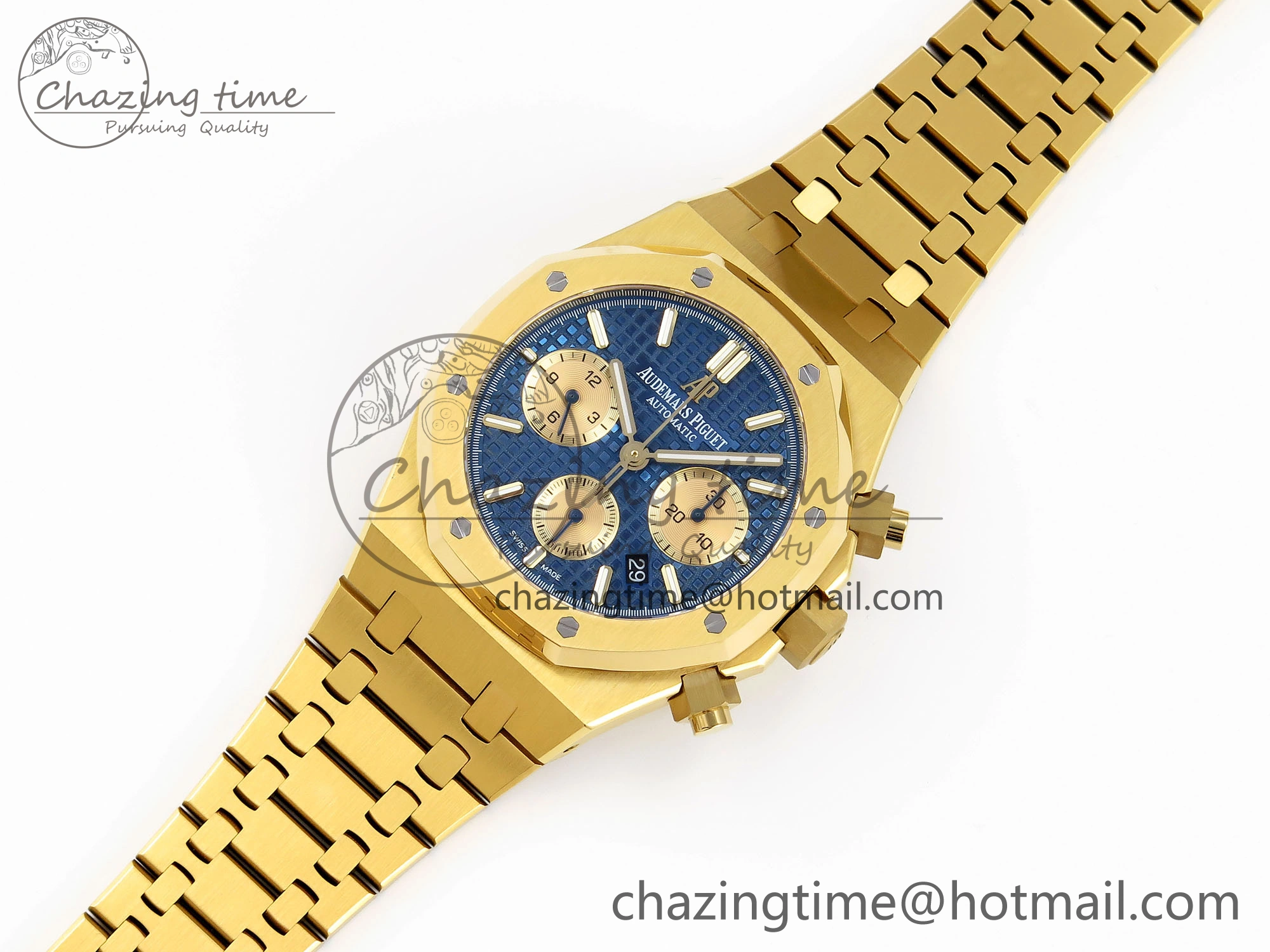Royal Oak Chrono 26331ST YG IPF 1:1 Best Edition Blue Dial Gold Subdial on YG Bracelet A Breathable 4559