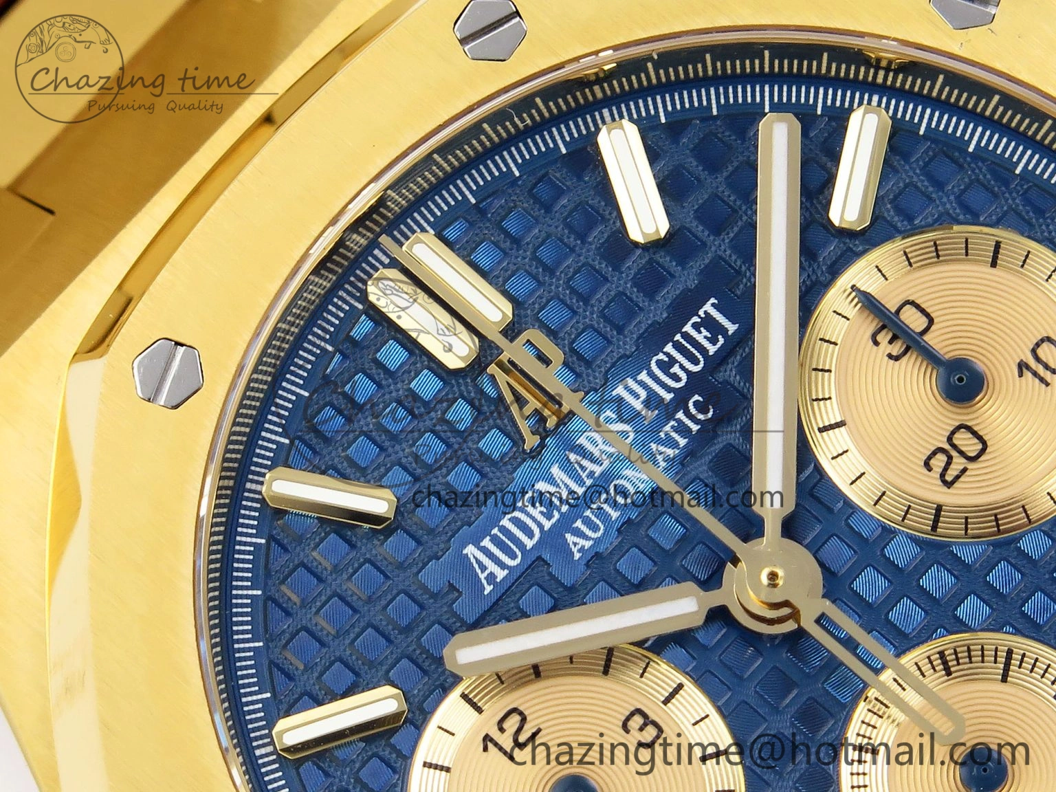 Royal Oak Chrono 26331ST YG IPF 1:1 Best Edition Blue Dial Gold Subdial on YG Bracelet A Breathable 4559