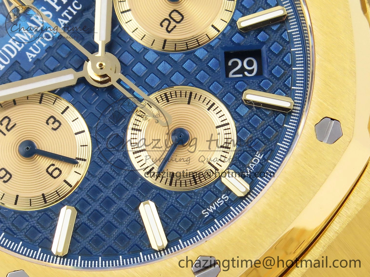Royal Oak Chrono 26331ST YG IPF 1:1 Best Edition Blue Dial Gold Subdial on YG Bracelet A Breathable 4559