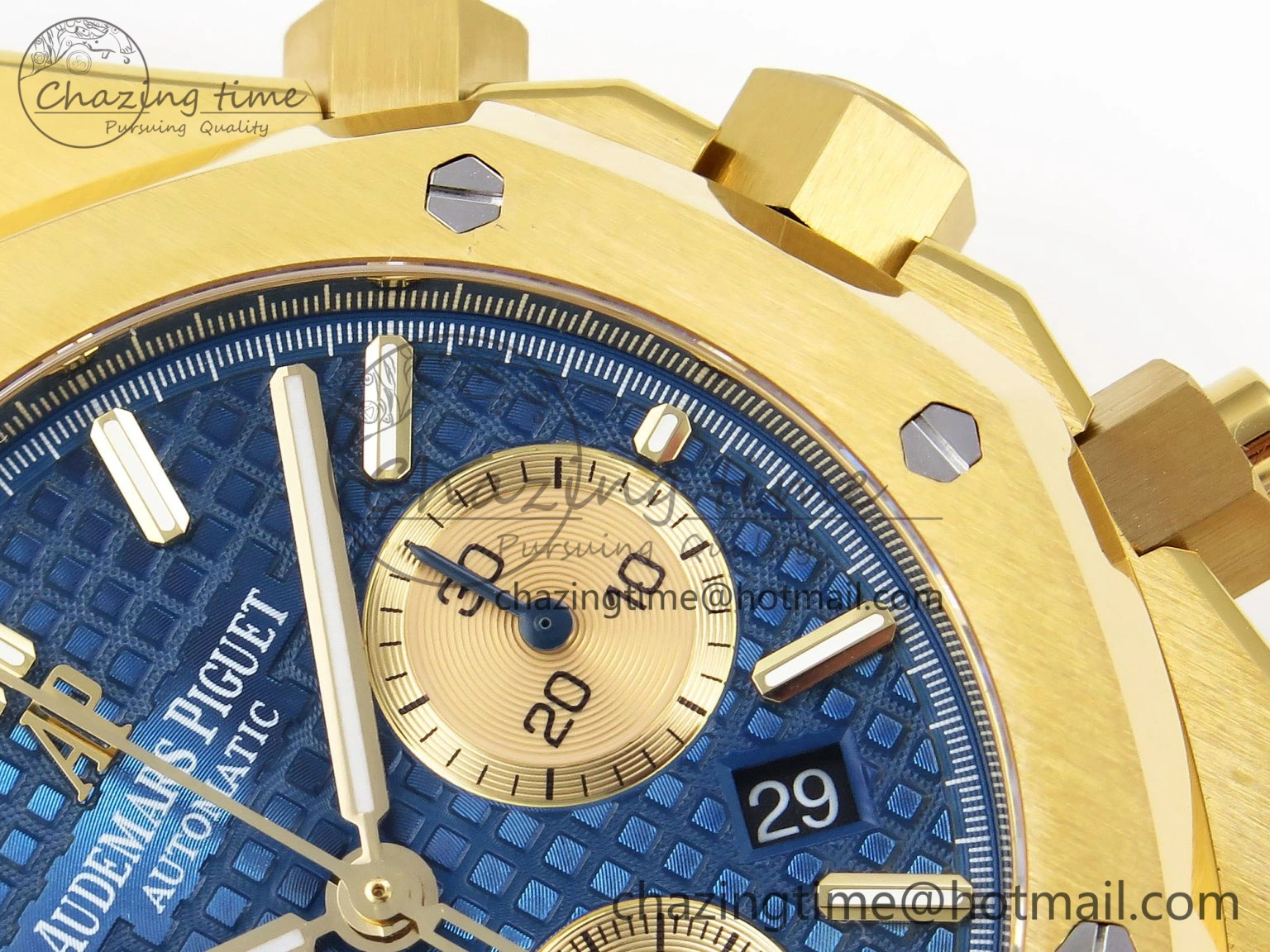 Royal Oak Chrono 26331ST YG IPF 1:1 Best Edition Blue Dial Gold Subdial on YG Bracelet A Breathable 4559