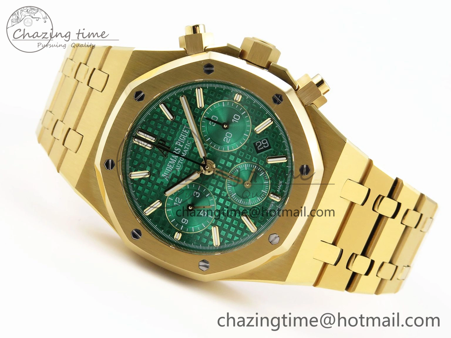 Youthful Royal Oak Chrono 26331ST YG IPF 1:1 Best Edition Green Dial on YG Bracelet A 4557